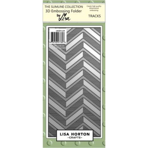 tracks - Slimline Embossing Folder by lisa horton crafts LHCEF129
